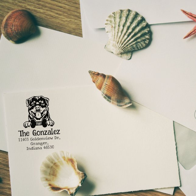 Custom Rotweiller Dog Return Address,  Rubber Stamp (Creator Uploaded)