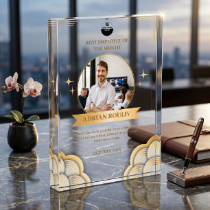 Custom ROULIV Employee of the Month Award Plaque