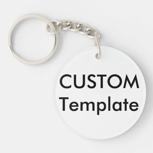 Custom Round Acrylic Keychain Key Ring _ 2 Sided