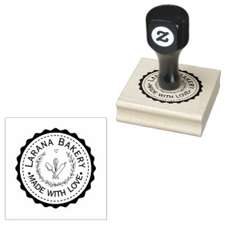Custom Round Bakery Logo Stamp