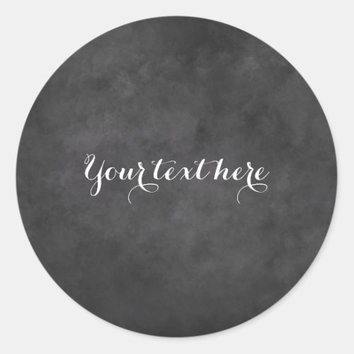 Custom round blackboard chalkboard wedding sticker