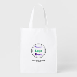 Custom Round Business Logo Corporate Promotional Grocery Bag