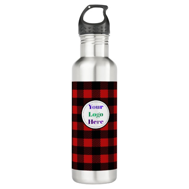 Custom Round Business Logo Corporate Promotional  Stainless Steel Water Bottle (Front)