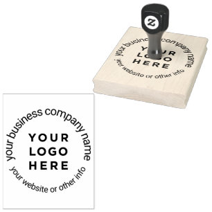 Custom Round Business Logo Modern Rubber Stamp