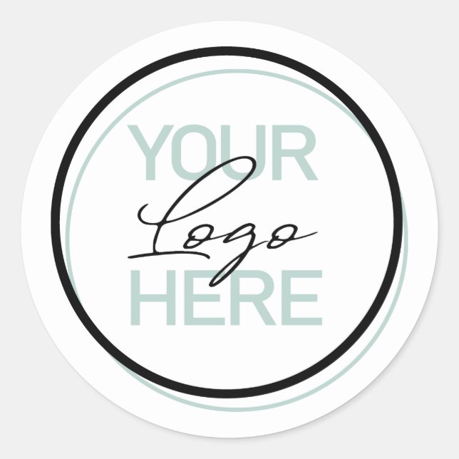 Custom Round Business Stickers – Logo Label (Front)