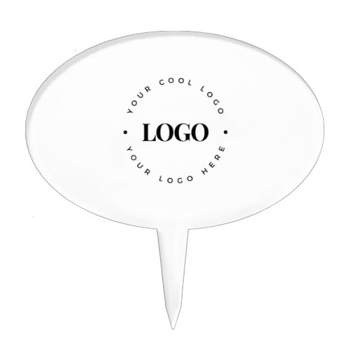 Custom Round Circle Business Logo Minimalist Plain Cake Topper
