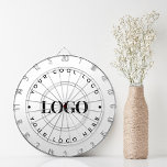 Custom Round Circle Business Logo Minimalist Plain Dart Board<br><div class="desc">Promote your business with this cool dart board,  featuring custom logo template! Easily add your own logo by clicking on the "personalize" option.</div>