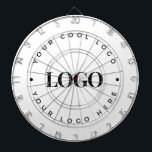 Custom Round Circle Business Logo Minimalist Plain Dart Board<br><div class="desc">Promote your business with this cool dart board,  featuring custom logo template! Easily add your own logo by clicking on the "personalize" option.</div>