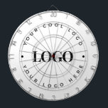 Custom Round Circle Business Logo Minimalist Plain Dart Board<br><div class="desc">Promote your business with this cool dart board,  featuring custom logo template! Easily add your own logo by clicking on the "personalize" option.</div>