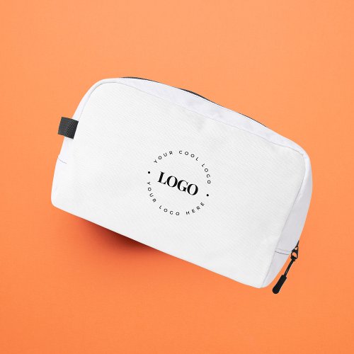 Custom Round Circle Business Logo Minimalist Plain Dopp Kit