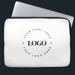 Custom Round Circle Business Logo Minimalist Plain Laptop Sleeve<br><div class="desc">Promote your business with this cool laptop sleeve,  featuring custom logo template! Easily add your own logo by clicking on the "personalize" option.</div>