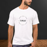 Custom Round Circle Business Logo Minimalist Plain T-Shirt<br><div class="desc">Promote your business with this cool t-shirt,  featuring custom logo template! Easily add your own logo by clicking on the "personalize" option.</div>