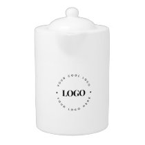 Custom Round Circle Business Logo Minimalist Plain Teapot