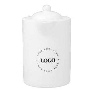 Custom Round Circle Business Logo Minimalist Plain Teapot