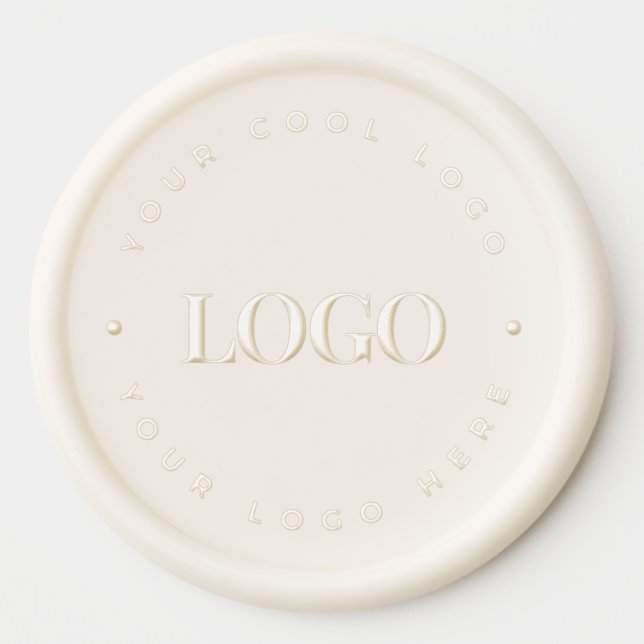 Custom Round Circle Business Logo Minimalist Plain Wax Seal Sticker (Front)