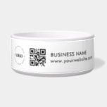 Custom Round Circle Business Logo QR Code Branded Bowl<br><div class="desc">Promote your business with this cool pet bowl,  featuring custom logo template! Easily add your own logo by clicking on the "personalize" option.</div>