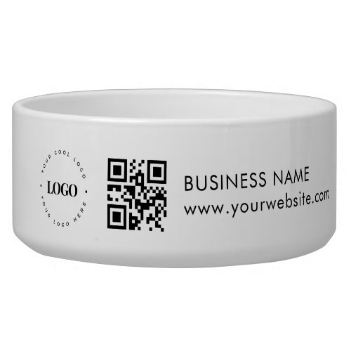 Custom Round Circle Business Logo QR Code Branded Bowl