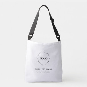 Custom Round Circle Logo & Text Business Company Crossbody Bag