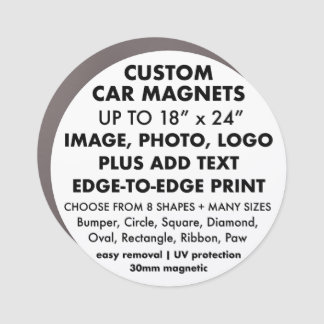 Custom ROUND CIRCLE Shaped CAR MAGNET