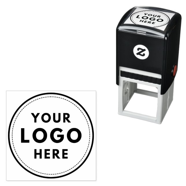 Custom Round Logo Business Company Self-inking Stamp (In Situ)