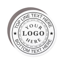 Custom Round Logo Text Stylish Car Magnet Design