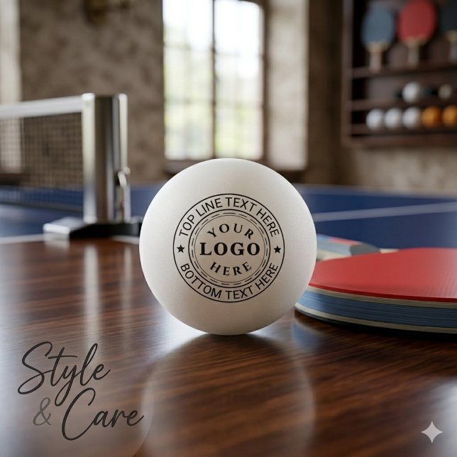 Custom Round Logo Text Stylish Ping Pong Ball (Custom Round Logo Text Stylish Ping Pong Ball)
