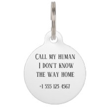 Custom Round Pet Tag – Humor & Safety