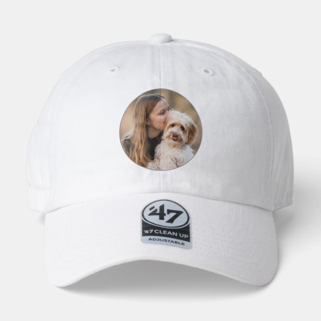 Custom Round Photo 47 Brand Hat (Front)