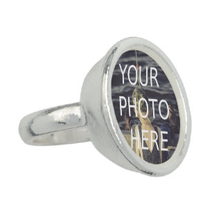 Custom Round Photo Keepsake Ring