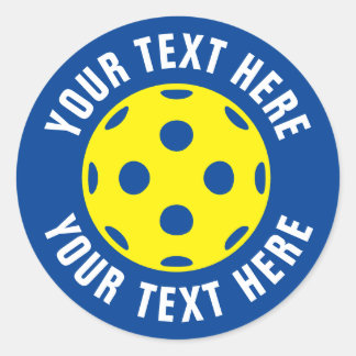 Custom round pickleball tennis stickers