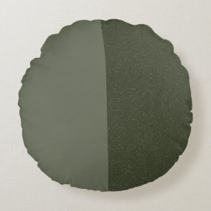 Custom Round Pillow – Textured Moss Green