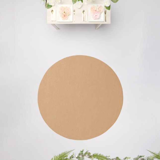 Custom Round Rug in Warm Sand (Insitu (Wedding))