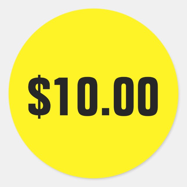 Custom round sale price stickers for business (Front)