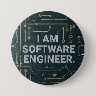 Custom Round Software Engineer-Designed Button