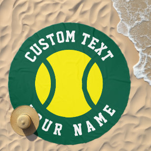 Custom round tennis ball beach towel for sport fan beach towel
