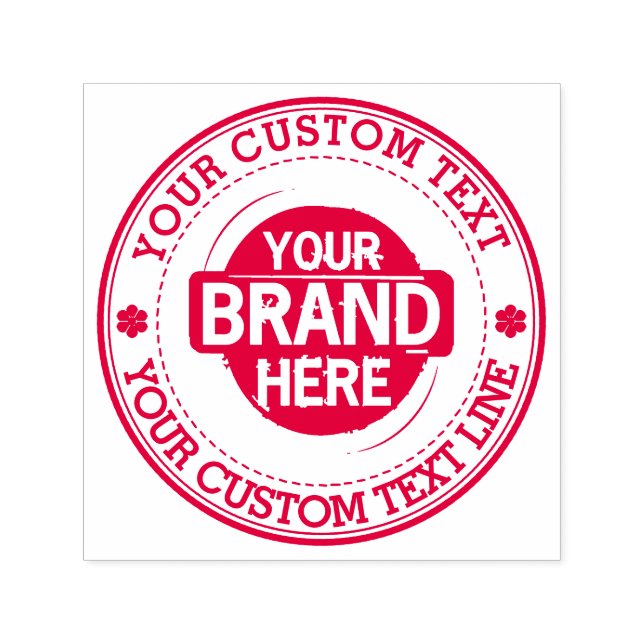 Custom Round  Text  With Logo Self-inking Stamp (Design)