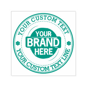 Custom Round  Text  With Logo Self-inking Stamp