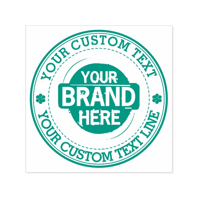 Custom Round  Text  With Logo Self-inking Stamp (Design)