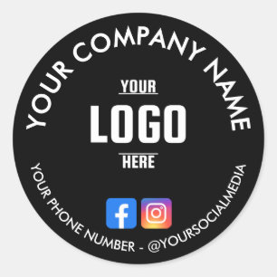 Custom Round Waterproof Business Logo Stickers