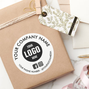 Custom Round Waterproof Business Logo Stickers