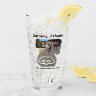 Custom Route 66 Oatman Arizona Burros On Street Glass