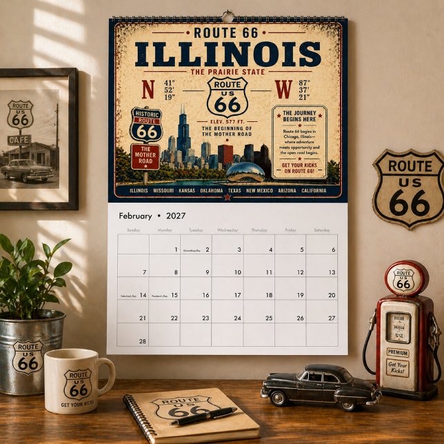 Custom Route 66 Vintage Get Your Kicks  Calendar (Creator Uploaded)