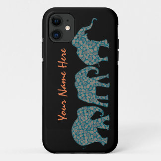 Custom Row of Paisley Elephants iPhone 5/5s Case