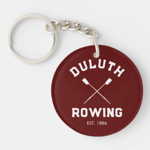 Custom Rowing Classic Round Sticker Keychain