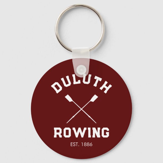 Custom Rowing Classic Round Sticker Keychain (Front)