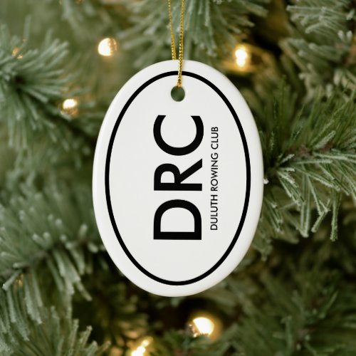 Custom Rowing Club Ceramic Ornament