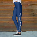 Custom Rowing Club Leggings Rower Name Monogram<br><div class="desc">Awesome custom leggings for you or your entire Crew team. Your club's name runs up the legs and criss-crossed oars and your monogram are positioned just above the ankle. You can change the background color to match your team uniform/colors - just click on "customize it" and then the small eyedropper....</div>