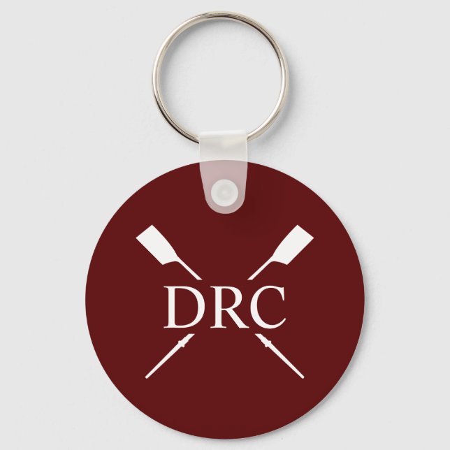 Custom Rowing Club Monogram Keychain (Front)