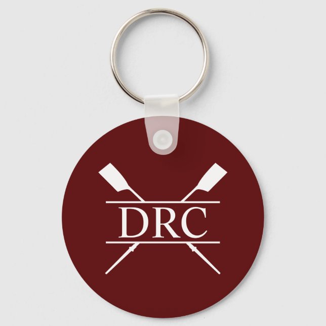 Custom Rowing Club Monogram Keychain (Front)