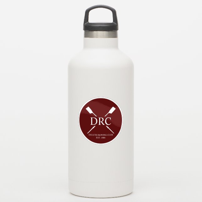Custom Rowing Club Monogram Sticker (Waterbottle)